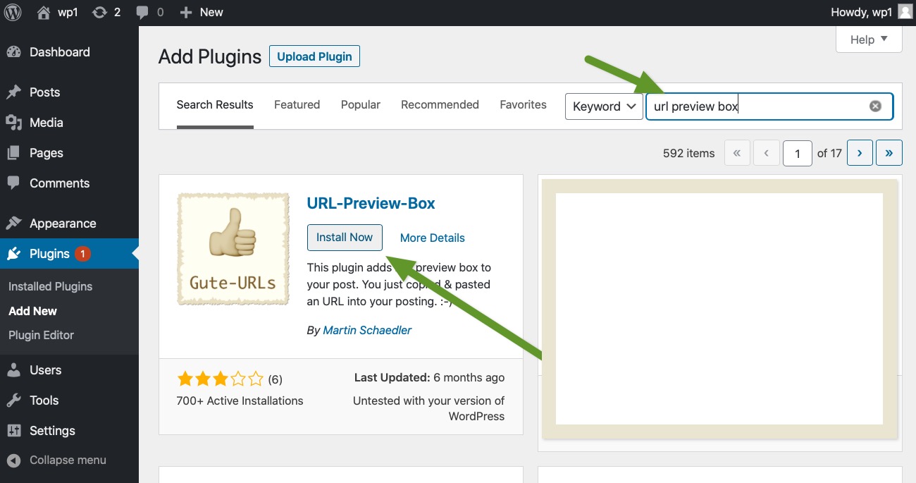 wordpress screenshot - use plugin